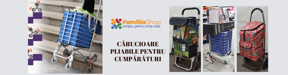 Cărucioarele pliabile pentru cumpărături – soluția perfectă pentru un shopping fără griji