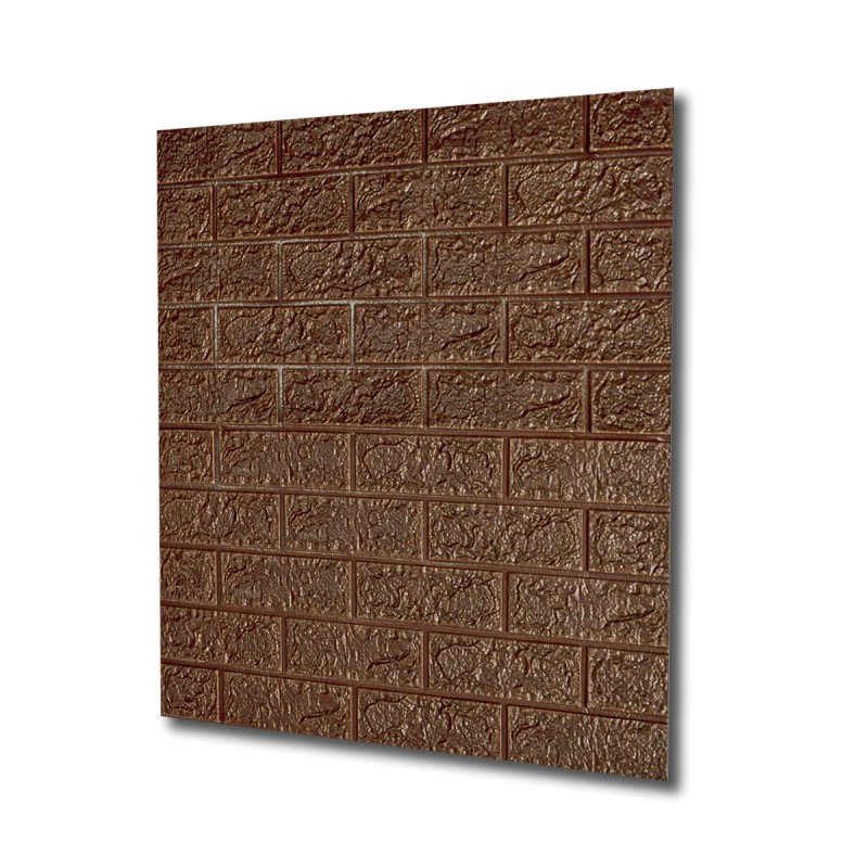 Set 10 x Tapet 3D autoadeziv, Naimeed D3312 Maro, model Caramida, 70 x 77 cm Set 10 x Tapet 3D autoadeziv, Naimeed D3312 Maro, model Caramida, 70 x 77 cm