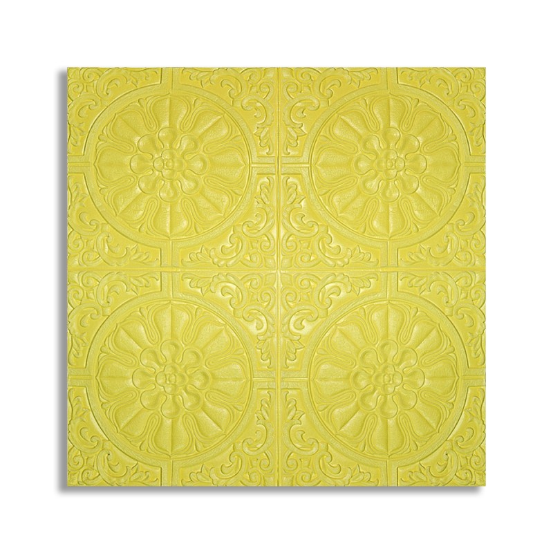 Set 5 x Tapet 3D Autoadeziv, design modern, rezistent la umezeala, usor de curatat, 70x70cm, Naimeed D4714, Galben