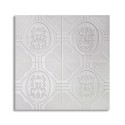 Set 10 x Tapet 3D Autoadeziv, design modern, rezistent la umezeala, usor de curatat, 70x70cm, Naimeed D4746, Alb