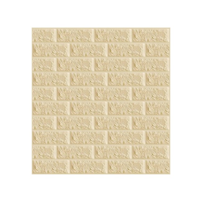 Tapet 3D autoadeziv, Naimeed D3400 Crem, model Caramida, 70 x 77 cm