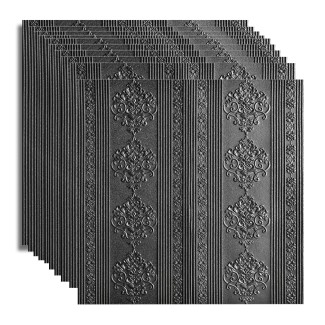 Set 10x Tapet 3D Autoadeziv, 5mm grosime, rezistent la apa, usor de curatat, 70x70cm, Naimeed D3601, model elegant, Negru Set 10x Tapet 3D Autoadeziv, 5mm grosime, rezistent la apa, usor de curatat, 70x70cm, Naimeed D3601, model elegant, Negru