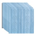 Set 10x Tapet 3D Autoadeziv, 5mm grosime, rezistent la apa, usor de curatat, 70x70cm, Naimeed D3602, model elegant, Bleumarin