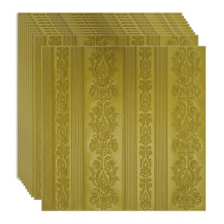 Set 10 x Tapet 3D Autoadeziv, design modern, rezistent la umezeala, usor de curatat, 70x70cm,  Naimeed D4708, Auriu Set 10 x Tapet 3D Autoadeziv, design modern, rezistent la umezeala, usor de curatat, 70x70cm,  Naimeed D4708, Auriu