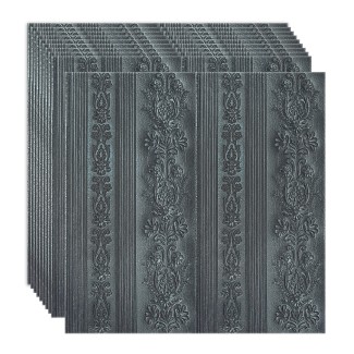 Set 10 x Tapet 3D Autoadeziv, design modern, rezistent la umezeala, usor de curatat, 70x70cm, Naimeed D4710, Negru Set 10 x Tapet 3D Autoadeziv, design modern, rezistent la umezeala, usor de curatat, 70x70cm, Naimeed D4710, Negru