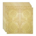 Set 10 x Tapet 3D Autoadeziv, design modern, rezistent la umezeala, usor de curatat, 70x70cm, Naimeed D4722, Auriu