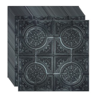 Set 10 x Tapet 3D Autoadeziv, design modern, rezistent la umezeala, usor de curatat, 70x70cm, Naimeed D4724, Negru Set 10 x Tapet 3D Autoadeziv, design modern, rezistent la umezeala, usor de curatat, 70x70cm, Naimeed D4724, Negru