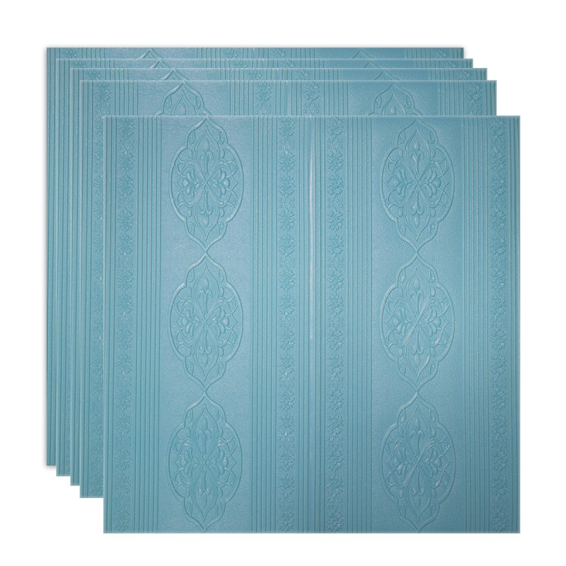 Set 5 x Tapet 3D Autoadeziv, design modern, rezistent la umezeala, usor de curatat, 70x70cm, Naimeed D4732, Albastru