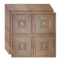 Set 10 x Tapet 3D Autoadeziv, design modern, rezistent la umezeala, usor de curatat, 70x70cm, Naimeed D4738, Bronz