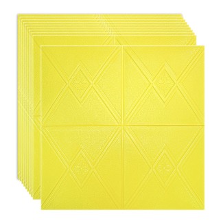 Set 10 x Tapet 3D Autoadeziv, design modern, rezistent la umezeala, usor de curatat, 70x70cm, Naimeed D4742, Galben Set 10 x Tapet 3D Autoadeziv, design modern, rezistent la umezeala, usor de curatat, 70x70cm, Naimeed D4742, Galben
