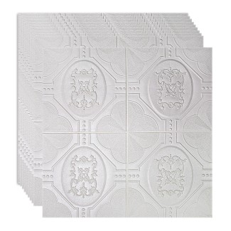 Set 10 x Tapet 3D Autoadeziv, design modern, rezistent la umezeala, usor de curatat, 70x70cm, Naimeed D4746, Alb Set 10 x Tapet 3D Autoadeziv, design modern, rezistent la umezeala, usor de curatat, 70x70cm, Naimeed D4746, Alb