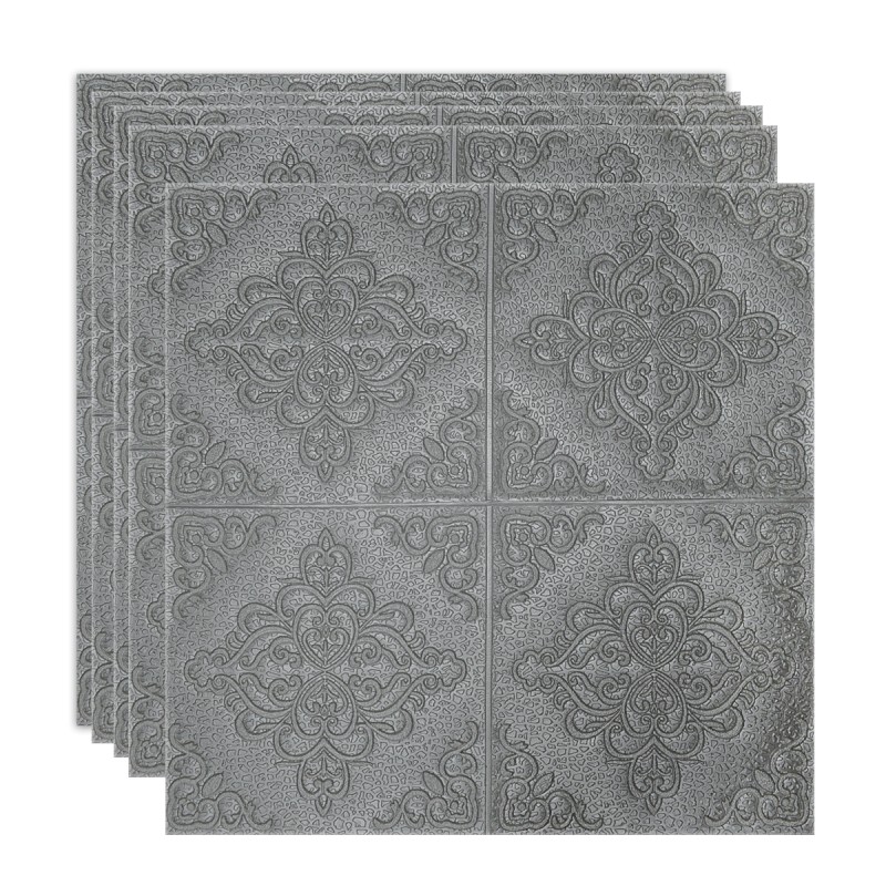 Set 5 x Tapet 3D Autoadeziv, design modern, rezistent la umezeala, usor de curatat, 70x70cm, Naimeed D4752, Argintiu Set 5 x Tapet 3D Autoadeziv, design modern, rezistent la umezeala, usor de curatat, 70x70cm, Naimeed D4752, Argintiu