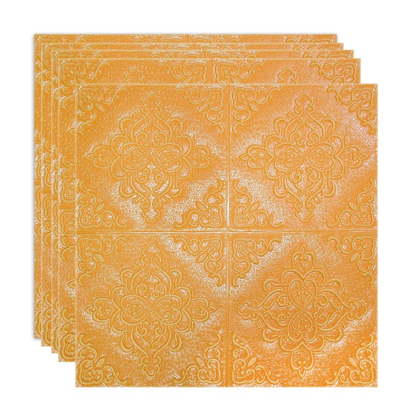 Set 5 x Tapet 3D Autoadeziv, design modern, rezistent la umezeala, usor de curatat, 70x70cm, Naimeed D4754, Portocaliu Set 5 x Tapet 3D Autoadeziv, design modern, rezistent la umezeala, usor de curatat, 70x70cm, Naimeed D4754, Portocaliu