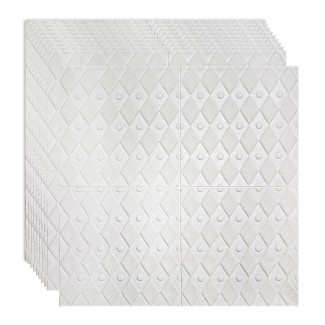 Set 10 x Tapet 3D Autoadeziv, design modern, rezistent la umezeala, usor de curatat, 70x70cm, Naimeed D4756, Alb Set 10 x Tapet 3D Autoadeziv, design modern, rezistent la umezeala, usor de curatat, 70x70cm, Naimeed D4756, Alb