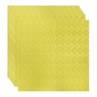 Set 10 x Tapet 3D Autoadeziv, design modern, rezistent la umezeala, usor de curatat, 70x70cm, Naimeed D4757, Galben Set 10 x Tapet 3D Autoadeziv, design modern, rezistent la umezeala, usor de curatat, 70x70cm, Naimeed D4757, Galben