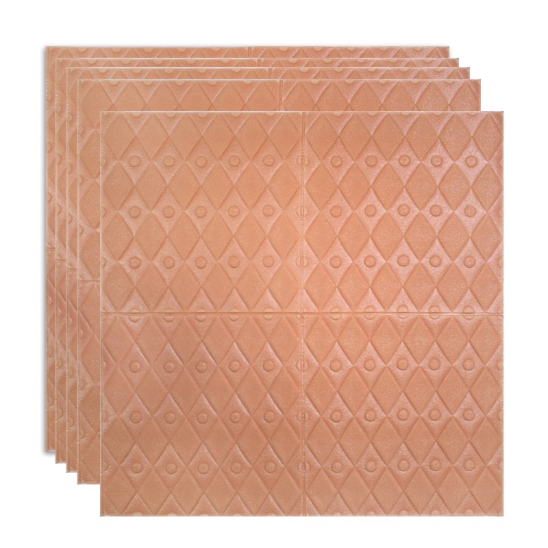 Set 5 x Tapet 3D Autoadeziv, design modern, rezistent la umezeala, usor de curatat, 70x70cm, Naimeed D4760, Maro