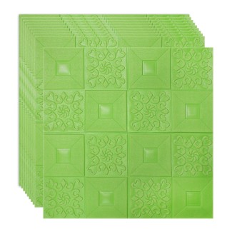Set 10 x Tapet 3D Autoadeziv, design modern, rezistent la umezeala, usor de curatat, 70x70cm, Naimeed D4762, Verde Set 10 x Tapet 3D Autoadeziv, design modern, rezistent la umezeala, usor de curatat, 70x70cm, Naimeed D4762, Verde
