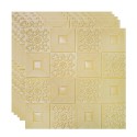 Set 5 x Tapet 3D Autoadeziv, design modern, rezistent la umezeala, usor de curatat, 70x70cm, Naimeed D4764, Galben