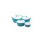 Set 4 caserole termoizolante D3149, culoare Albastru