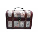 Cutie din lemn in forma de cufar, Naimeed, D171, 27*19*19 cm