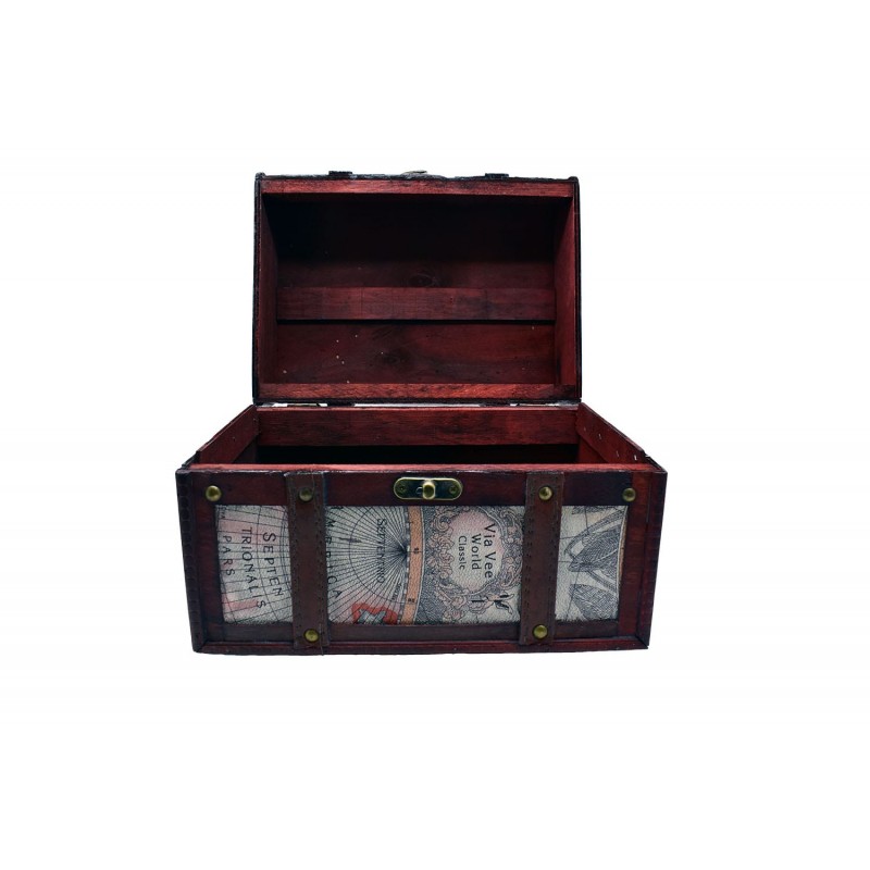 Cutie din lemn in forma de cufar, Naimeed, D171, 27*19*19 cm