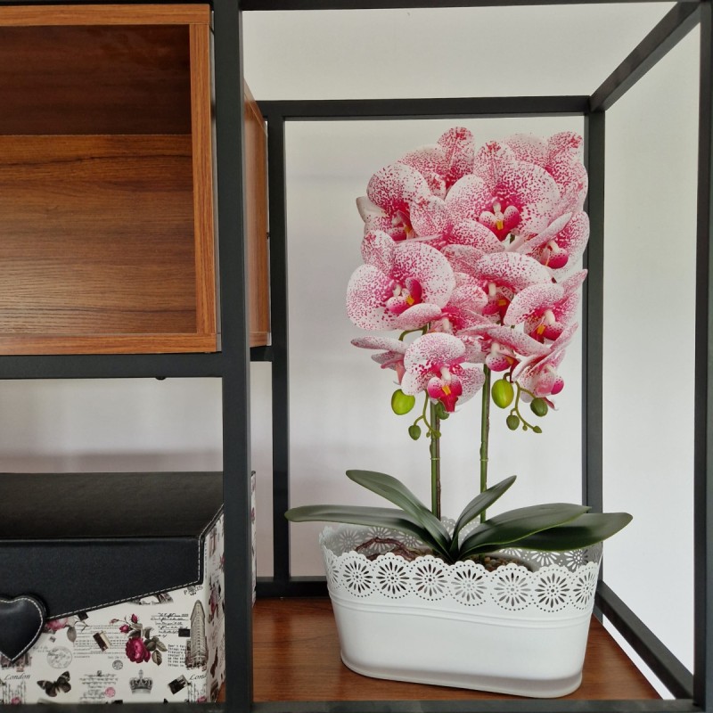 Vas decor din metal, Naimeed D2602, Alb Vas decor din metal, Naimeed D2602, Alb