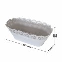 Vas decor din metal, Naimeed D2602, Alb Vas decor din metal, Naimeed D2602, Alb