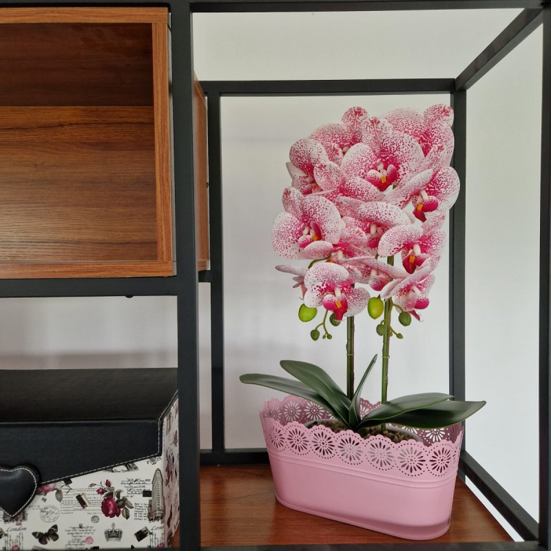 Vas decor din metal, Naimeed D2602, Alb Vas decor din metal, Naimeed D2602, Alb