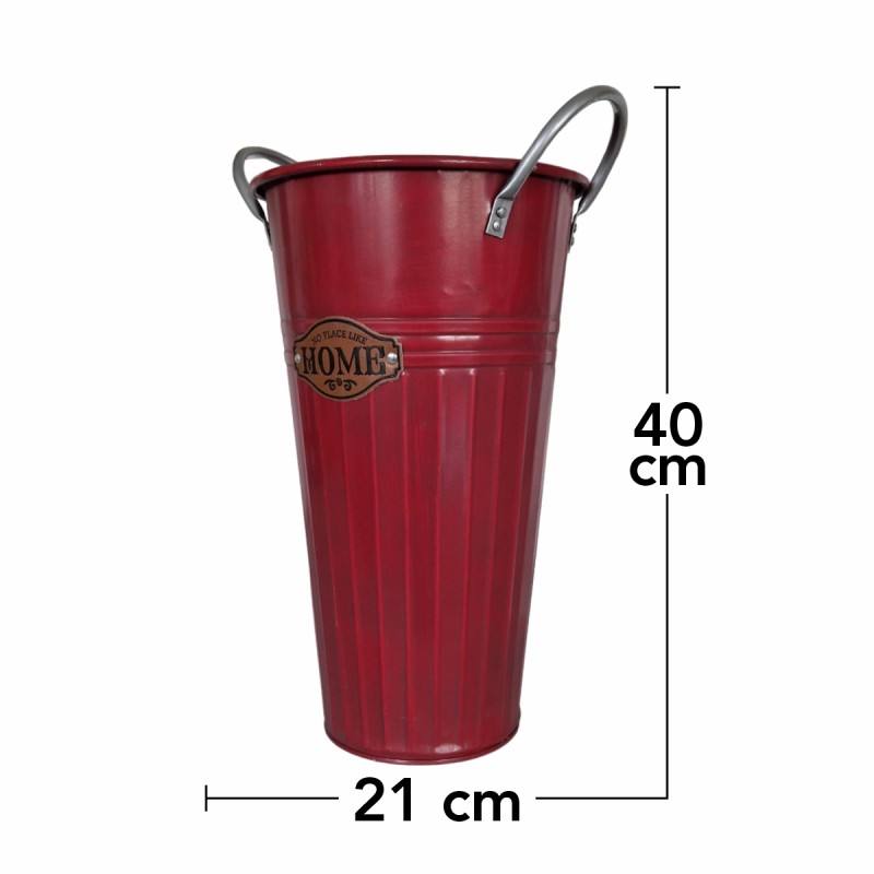 Vas decor din metal, Naimeed D2606, 210x400x210mm, Rosu Vas decor din metal, Naimeed D2606, 210x400x210mm, Rosu