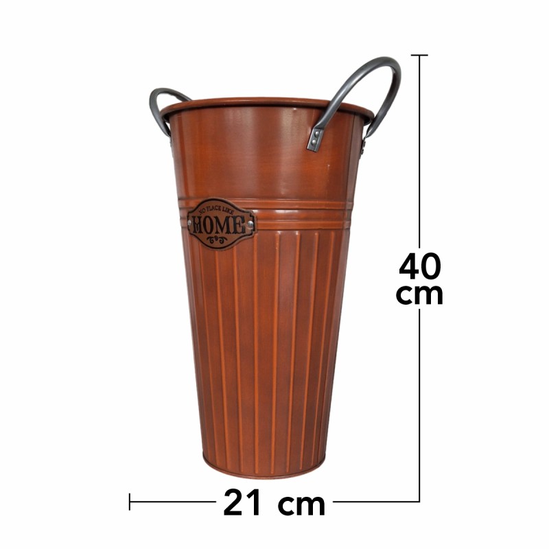 Vas decor din metal, Naimeed D2606, 210x400x210mm, Ruginiu Vas decor din metal, Naimeed D2606, 210x400x210mm, Ruginiu