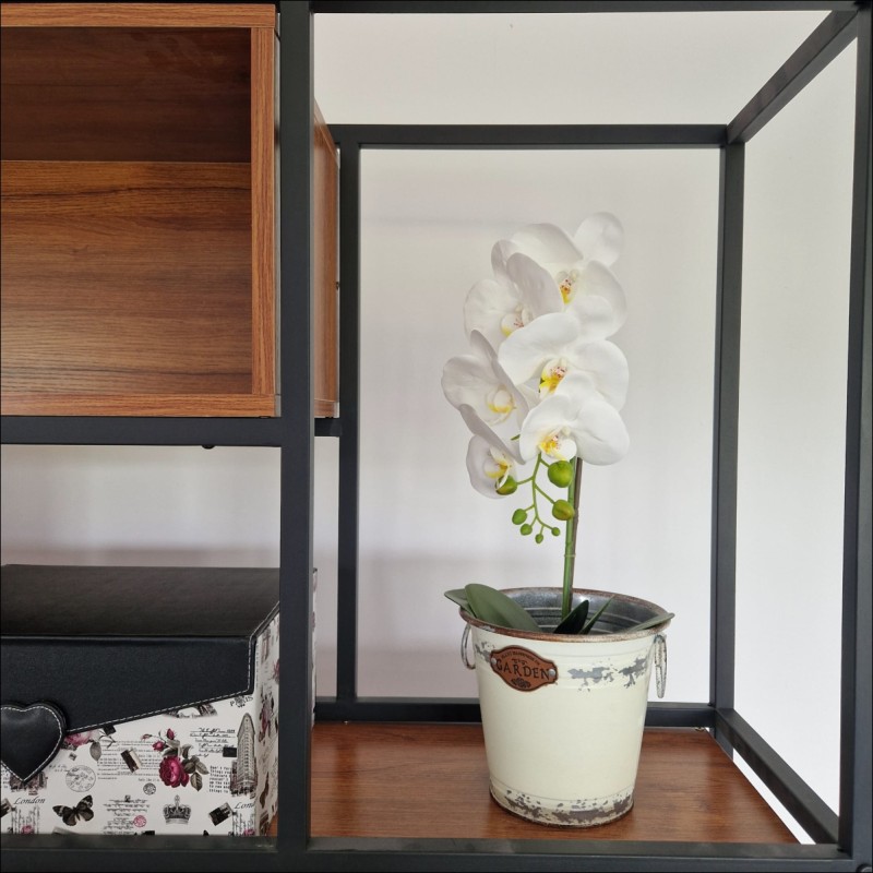 Vas decor din metal Naimeed D2612, 175x155x175mm, Alb Vas decor din metal Naimeed D2612, 175x155x175mm, Alb