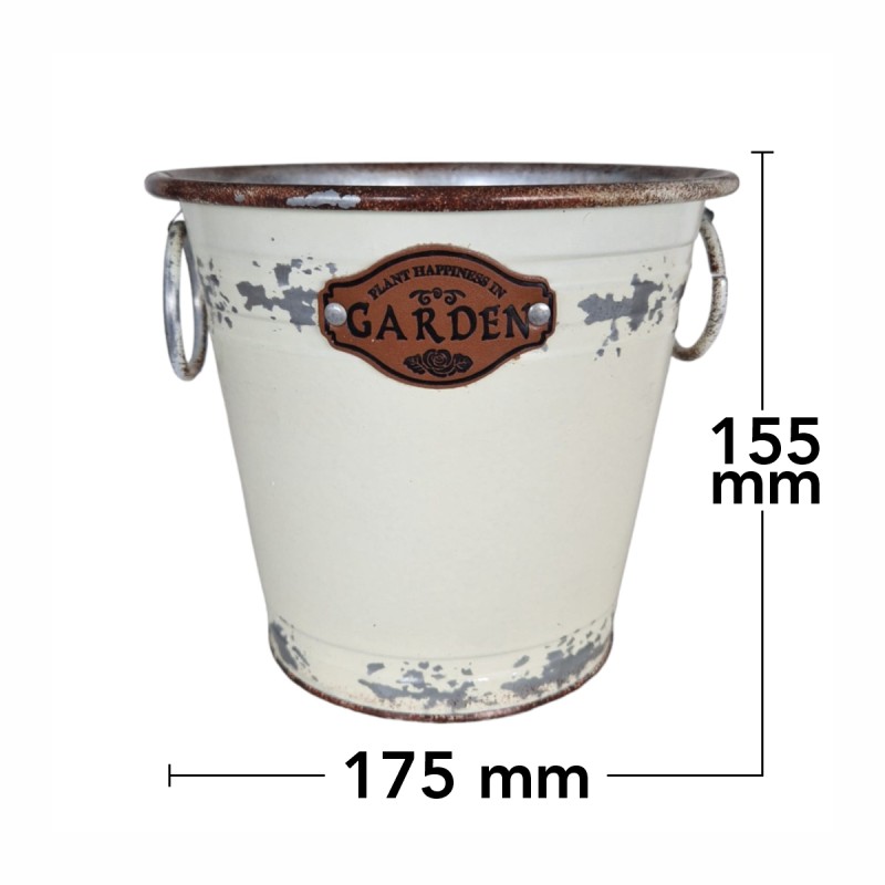 Vas decor din metal Naimeed D2612, 175x155x175mm, Alb Vas decor din metal Naimeed D2612, 175x155x175mm, Alb