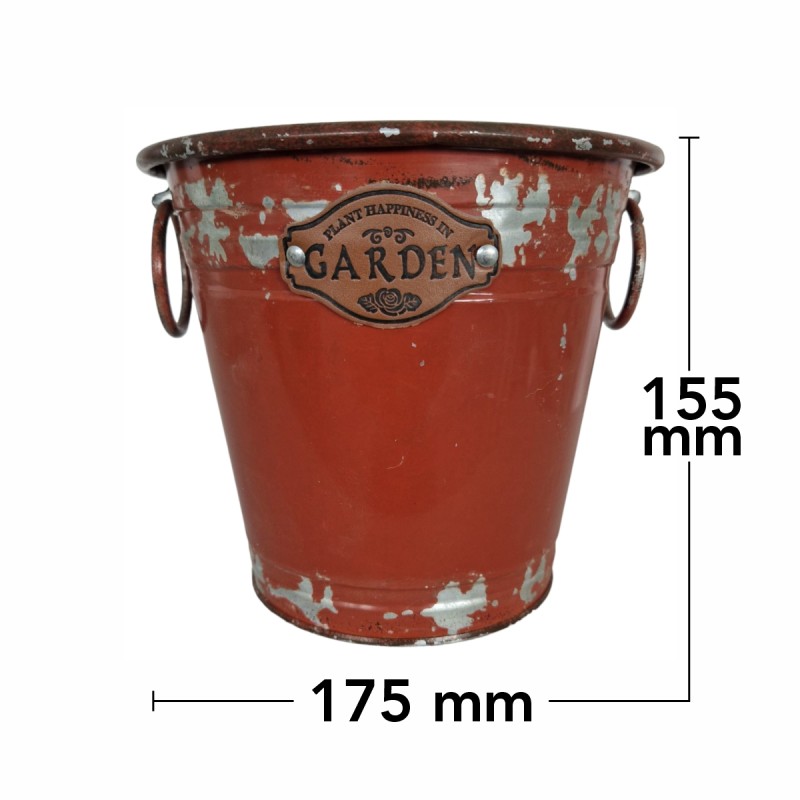Vas decor din metal Naimeed D2612, 175x155x175mm, Ruginiu Vas decor din metal Naimeed D2612, 175x155x175mm, Ruginiu
