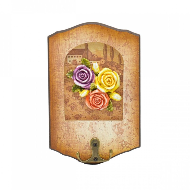 Cuier decorativ cu carlig dublu, Naimeed D50-10, 11x17x0.8 cm, Maro Cuier decorativ cu carlig dublu, Naimeed D50-10, 11x17x0.8 cm, Maro