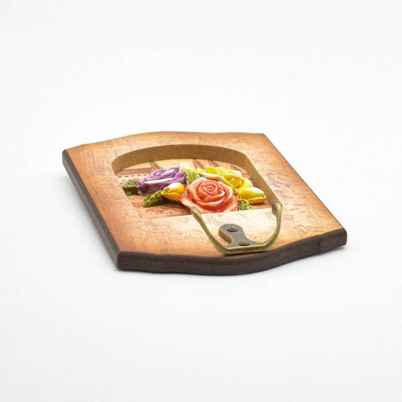 Cuier decorativ cu carlig dublu, Naimeed D50-10, 11x17x0.8 cm, Maro Cuier decorativ cu carlig dublu, Naimeed D50-10, 11x17x0.8 cm, Maro