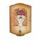 Cuier decorativ cu carlig dublu, Naimeed D50-2, 11x17x0.8 cm, Maro