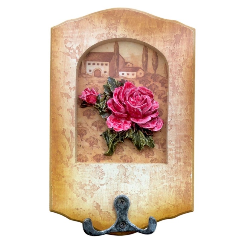 Cuier decorativ cu carlig dublu, Naimeed D50-3, 11x17x0.8 cm, Maro Cuier decorativ cu carlig dublu, Naimeed D50-3, 11x17x0.8 cm, Maro