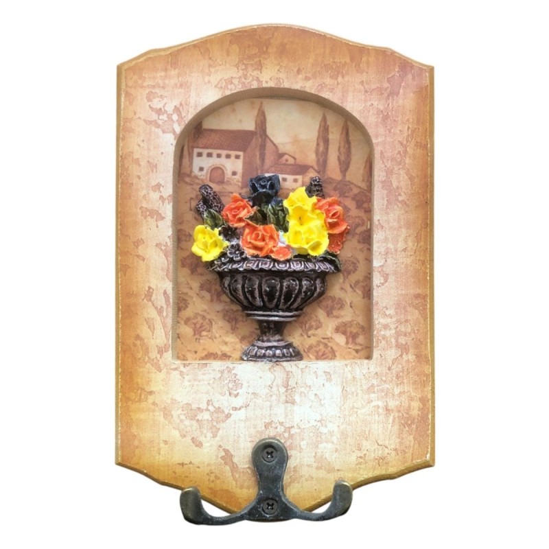 Cuier decorativ cu carlig dublu, Naimeed D50-4, 11x17x0.8 cm, Maro Cuier decorativ cu carlig dublu, Naimeed D50-4, 11x17x0.8 cm, Maro