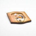 Cuier decorativ cu carlig dublu, Naimeed D50-7, 11x17.5x0.8 cm, Maro