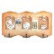 Cuier decorativ cu 3 carlige, Naimeed D53-5, 35x19x1cm, Maro