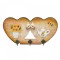 Cuier decorativ cu 3 carlige, Naimeed D55-2, 32x16x1 cm, Maro