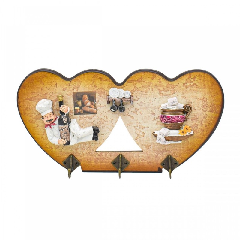 Cuier decorativ cu 3 carlige, Naimeed D55-2, 32x16x1 cm, Maro Cuier decorativ cu 3 carlige, Naimeed D55-2, 32x16x1 cm, Maro