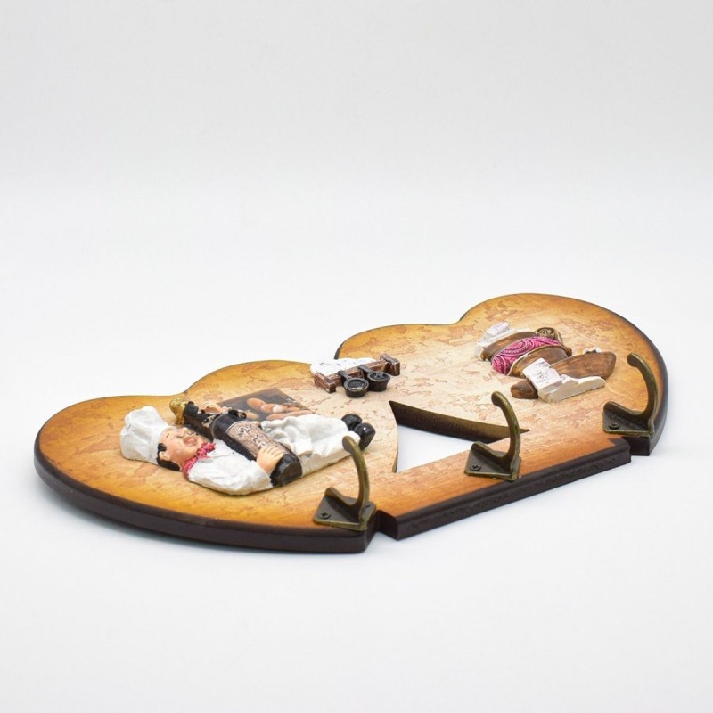 Cuier decorativ cu 3 carlige, Naimeed D55-2, 32x16x1 cm, Maro Cuier decorativ cu 3 carlige, Naimeed D55-2, 32x16x1 cm, Maro