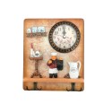 Cuier decorativ cu 2 carlige duble, Naimeed D58-7, 18x21.5x0.8 cm, Maro Cuier decorativ cu 2 carlige duble, Naimeed D58-7, 18x21.5x0.8 cm, Maro