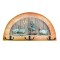 Cuier decorativ cu 3 carlige duble, Naimeed D61-2, 34x19.5x1 cm, Maro