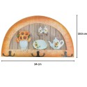 Cuier decorativ cu 3 carlige duble, Naimeed D61-3, 34x19.5x1 cm, Maro Cuier decorativ cu 3 carlige duble, Naimeed D61-3, 34x19.5x1 cm, Maro