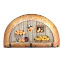 Cuier decorativ cu 3 carlige duble, Naimeed D61-8, 34x19.5x1 cm, Maro Cuier decorativ cu 3 carlige duble, Naimeed D61-8, 34x19.5x1 cm, Maro