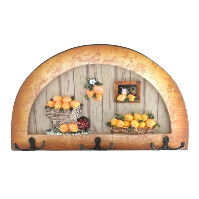 Cuier decorativ cu 3 carlige duble, Naimeed D61-8, 34x19.5x1 cm, Maro Cuier decorativ cu 3 carlige duble, Naimeed D61-8, 34x19.5x1 cm, Maro