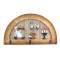 Cuier decorativ cu 3 carlige duble, Naimeed D61-9, 34x19.5x1 cm, Maro