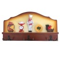 Cuier decorativ cu 3 carlige duble, Naimeed D63-5, 30.5x16.5x1 cm, Maro Cuier decorativ cu 3 carlige duble, Naimeed D63-5, 30.5x16.5x1 cm, Maro